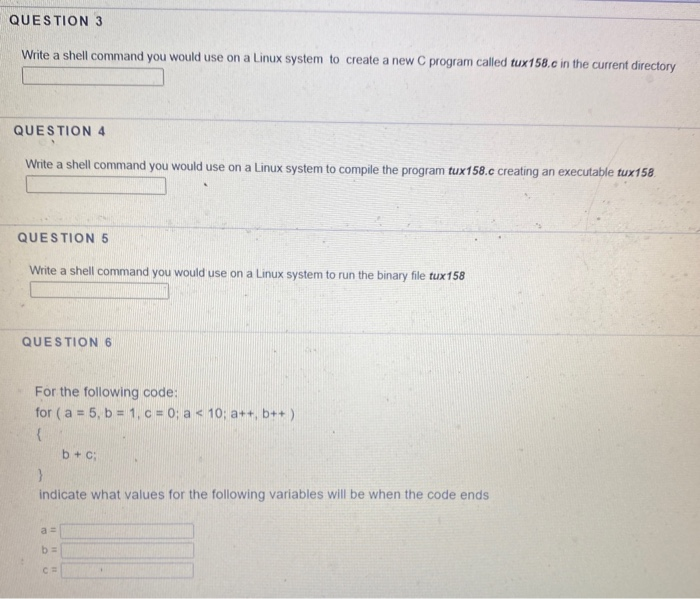 Solved QUESTION 3 Write a shell command you would use on a | Chegg.com