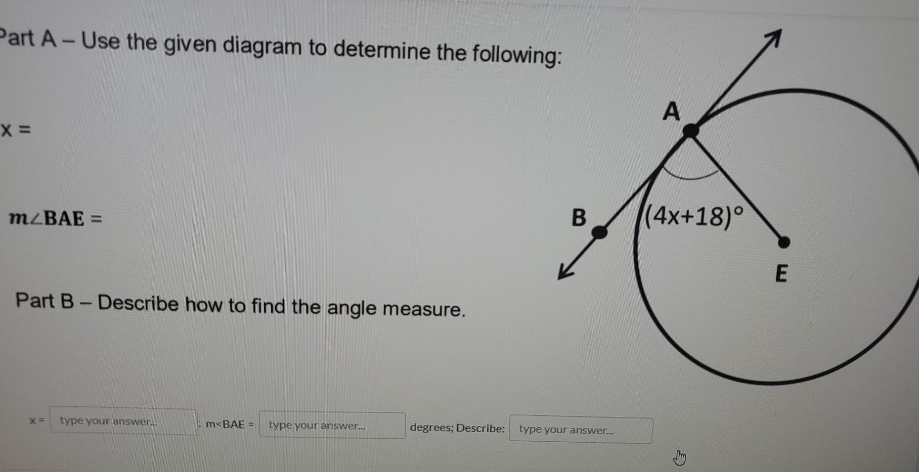 Solved Part A - Use The Given Diagram To Determine The | Chegg.com