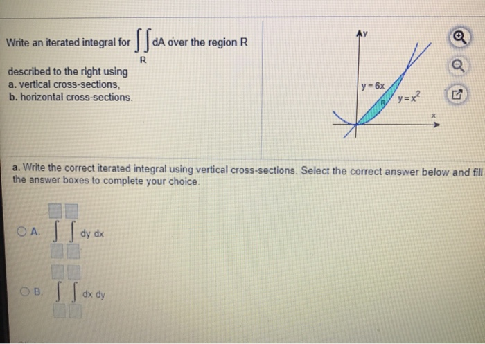 Solved Write An Iterated Integral For S Da Over The Region R | Chegg.com