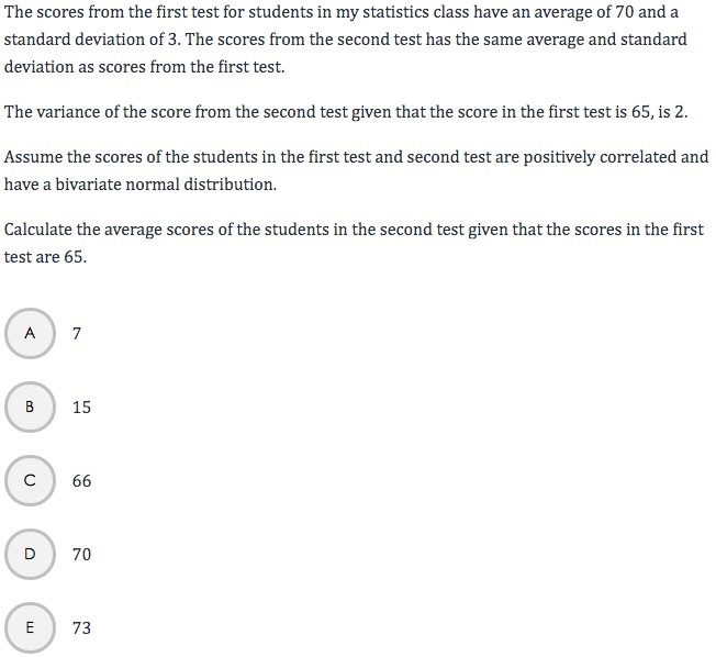 Solved The scores from the first test for students in my | Chegg.com