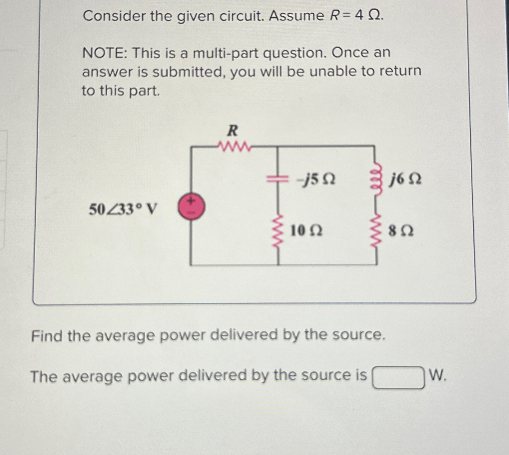 Solved Consider the given circuit. Assume R=4Ω.NOTE: This is | Chegg.com