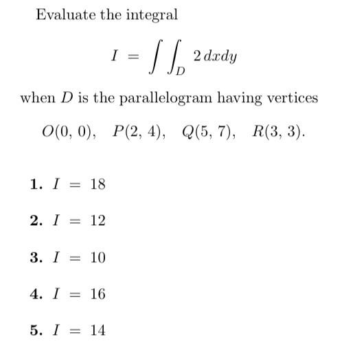 Solved Evaluate The Integral I Si 2 D Cdy When D Is The P Chegg Com