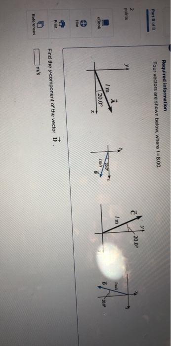 Solved Required information Four vectors are shown below, | Chegg.com