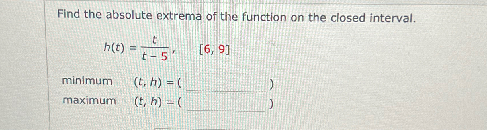 Find the absolute extrema of the function on the | Chegg.com