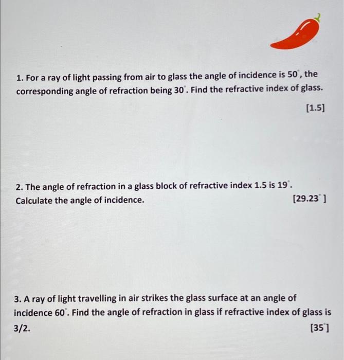 refractive index of water experiment viva questions