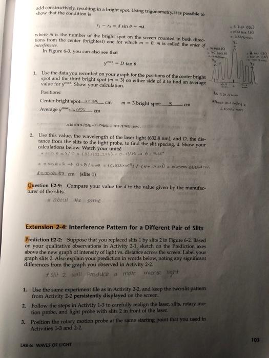 PRELAB PREPARATION SHEET FOR LAB 6WAVES OF LIGHT