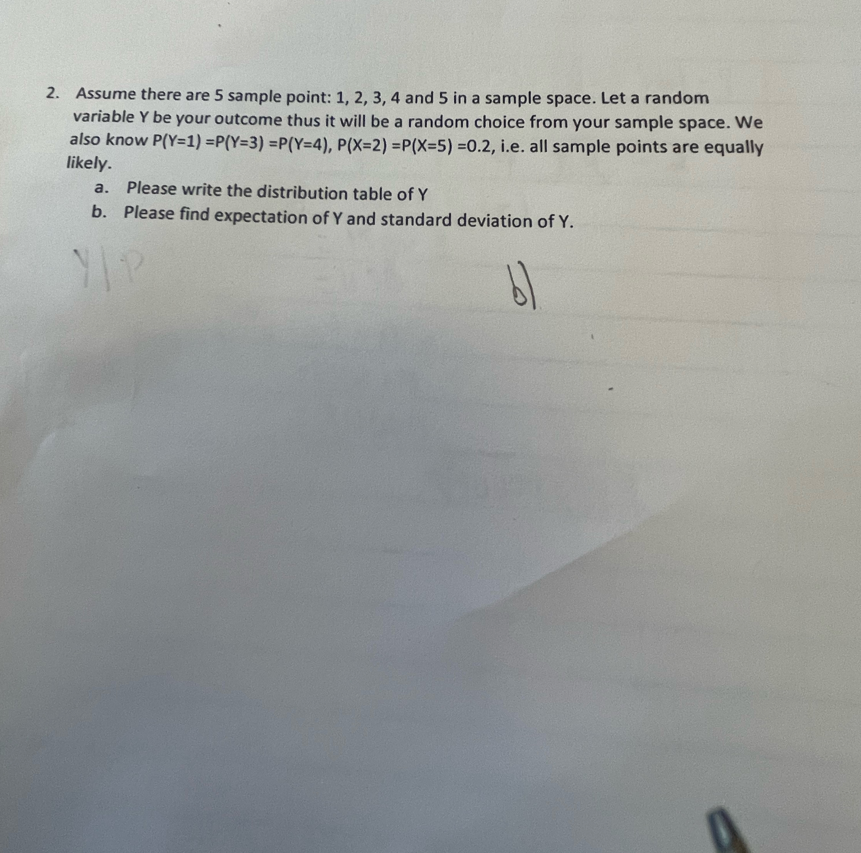 Solved Assume there are 5 ﻿sample point: 1,2,3,4 ﻿and 5 ﻿in | Chegg.com