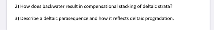 2) How does backwater result in compensational | Chegg.com