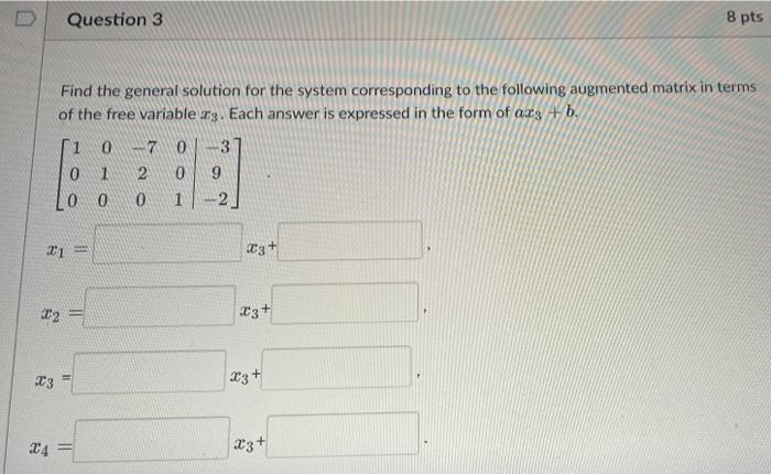 Solved 8 pts Question 1 2 -1 1 -3 Let A 1 7 - 2 2 and B be | Chegg.com
