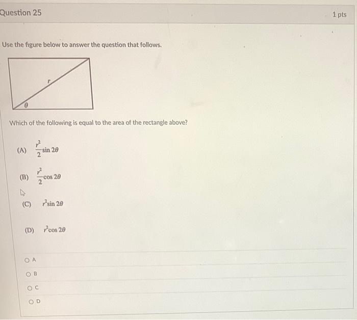 Solved Question 25 1 pts Use the figure below to answer the | Chegg.com