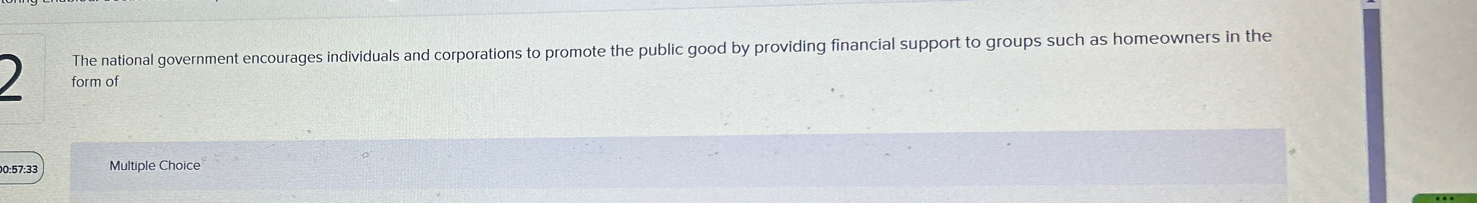 Solved The national government encourages individuals and | Chegg.com