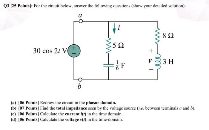 Solved Q1. [30 Points] Consider the circuit below and answer | Chegg.com