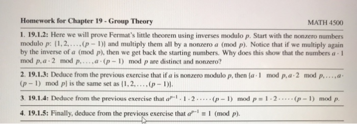 Group theory homework solutions picture