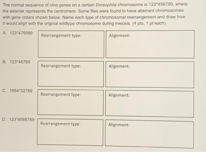 Solved The normal sequence of nine genes on a certain | Chegg.com