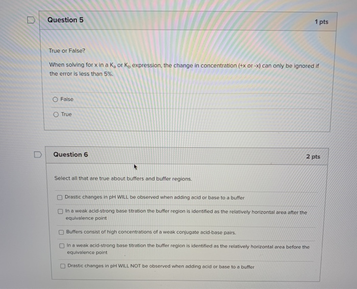 Solved U Question 5 1 pts True or False? When solving for x | Chegg.com