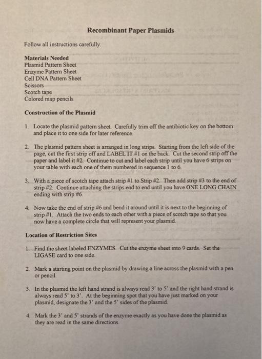 this activity is about modeling DNA. I'M