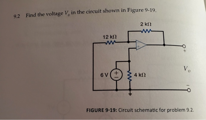 Solved 9.2 Find the voltage V, in the circuit shown in | Chegg.com
