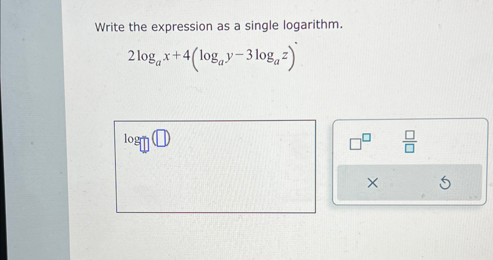 Solved Write the expression as a single logarithm. | Chegg.com