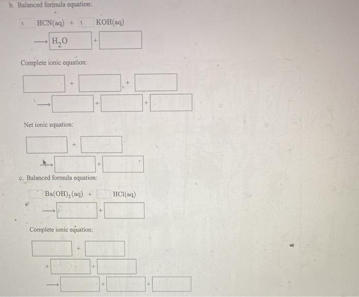 Solved Write the balanced formula, complete ionic, and net | Chegg.com