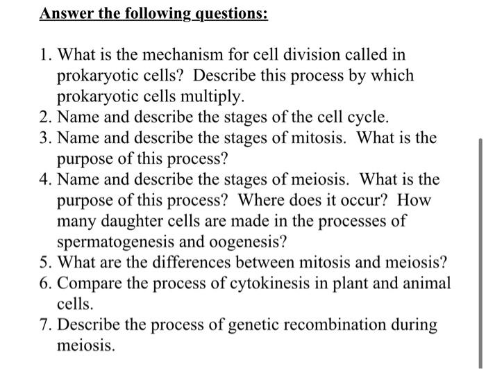Solved Answer the following questions: 1. What is the | Chegg.com