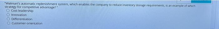 Solved "Walmart's automatic replenishment system, which | Chegg.com