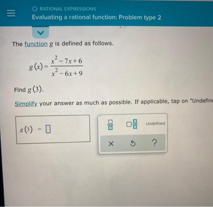Solved O RATIONAL EXPRESSIONS Evaluating a rational | Chegg.com