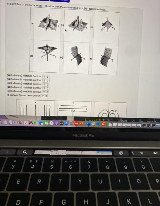 Solved (1 point) Match the surfaces (a) - I below with the | Chegg.com