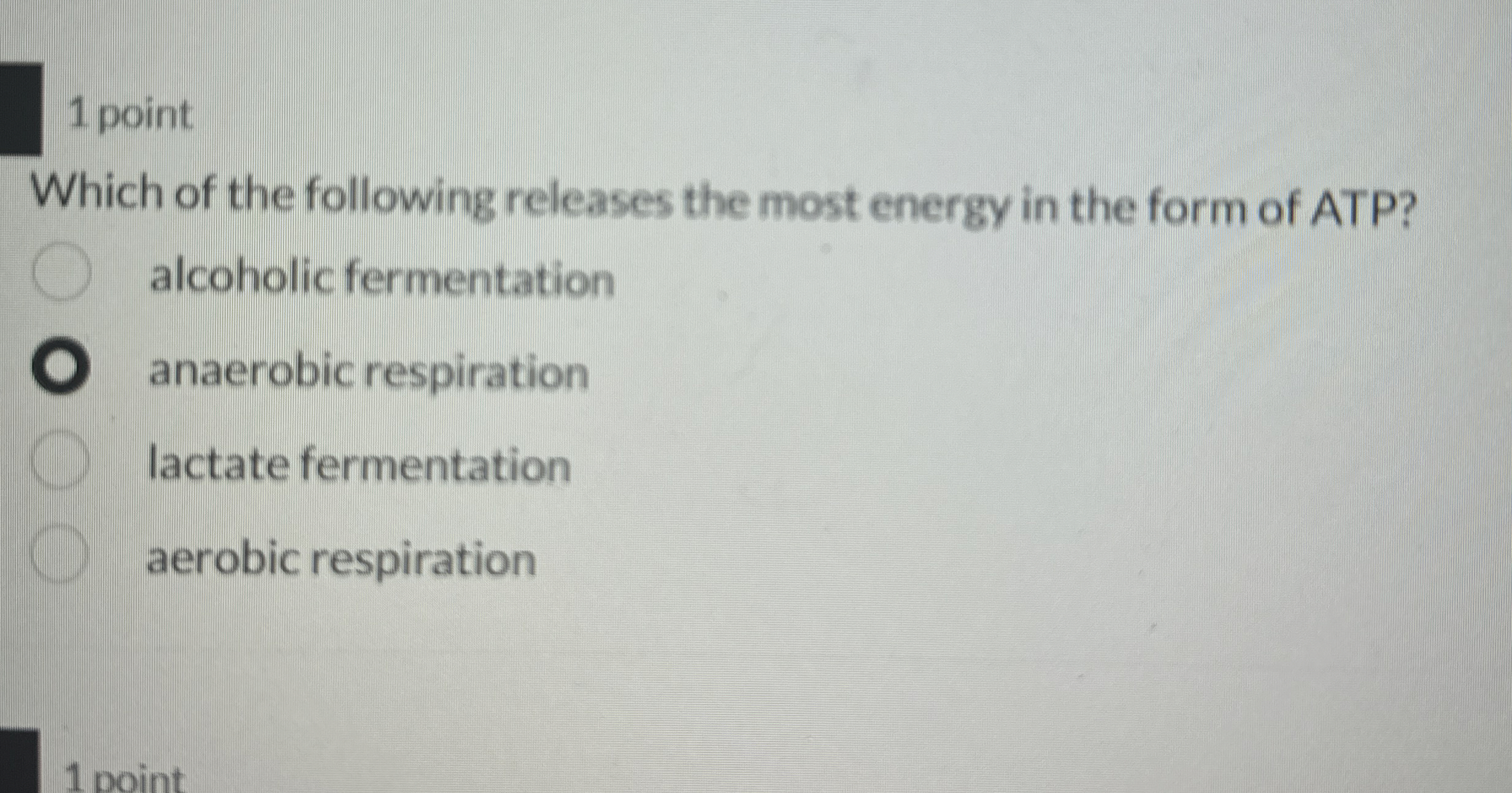 Solved 1 ﻿pointWhich of the following releases the most