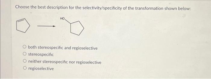 Solved Choose The Best Description For The 5720