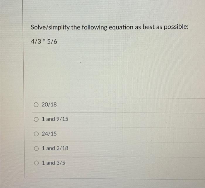 Solved Solve/simplify the following equation as best as | Chegg.com