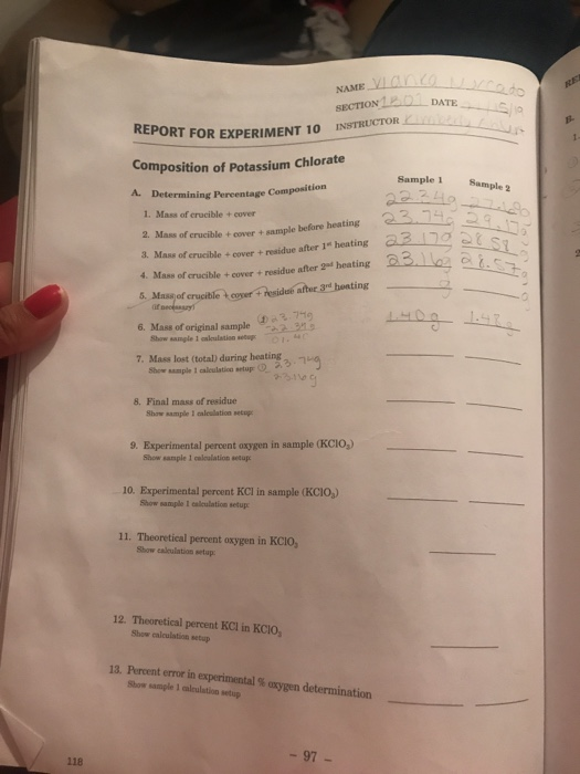 Date Name Vlon Section 12 Report For Experiment 10 Chegg 