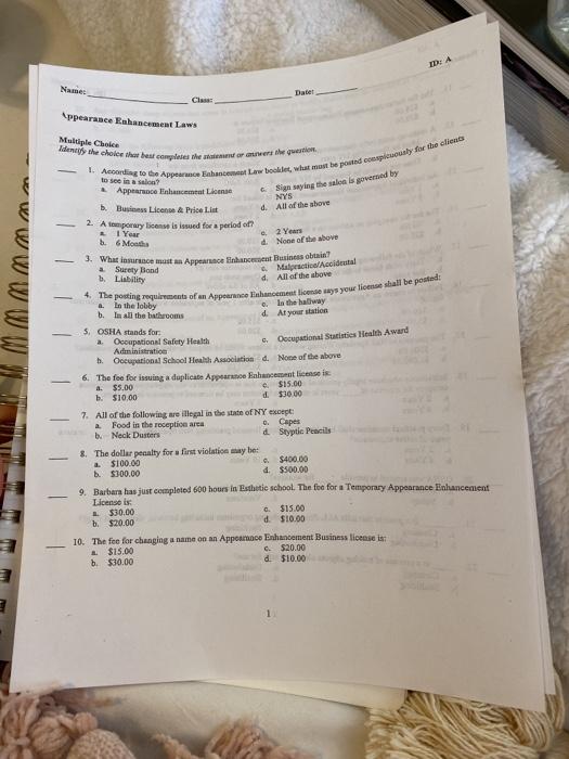 ID A Names Date Cla Appearance Enhancement Laws