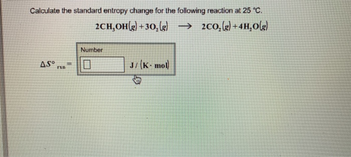 Solved Calculate The Standard Entropy Change For The | Chegg.com