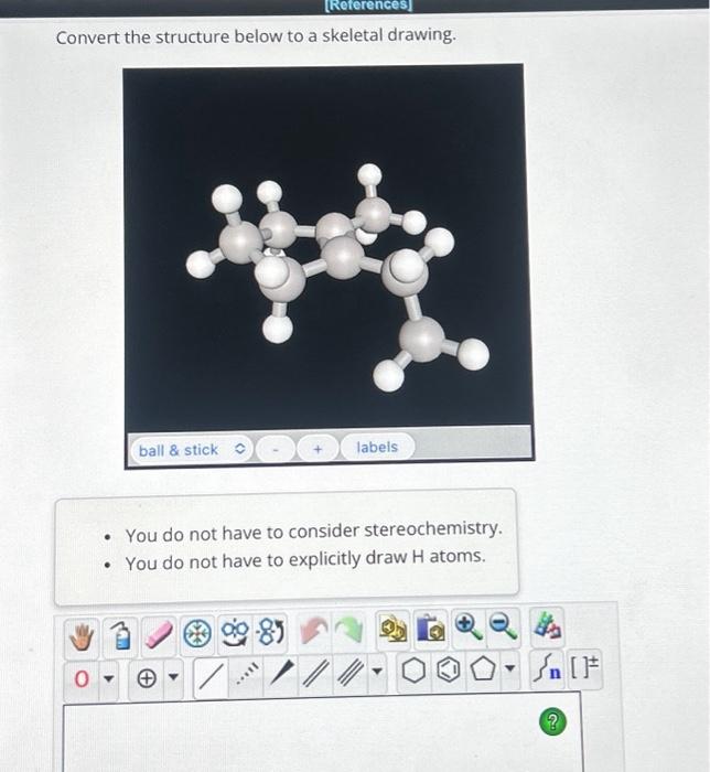 Solved Convert the structure below to a skeletal drawing. - | Chegg.com