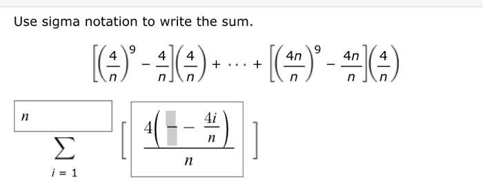 Solved Use sigma notation to write the sum. | Chegg.com