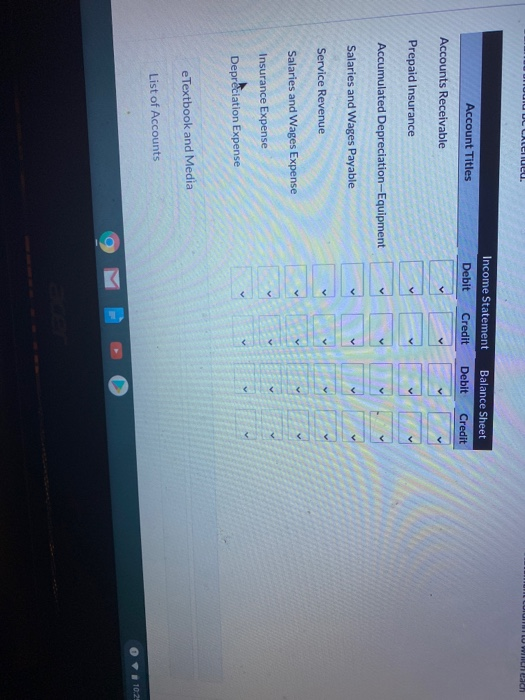 Solved The adjustments columns of the worksheet for Blue