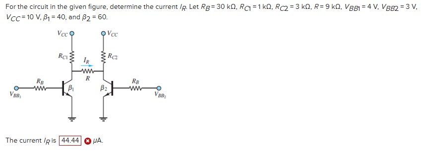 Solved For the circuit in ﻿the given figure, determine the | Chegg.com
