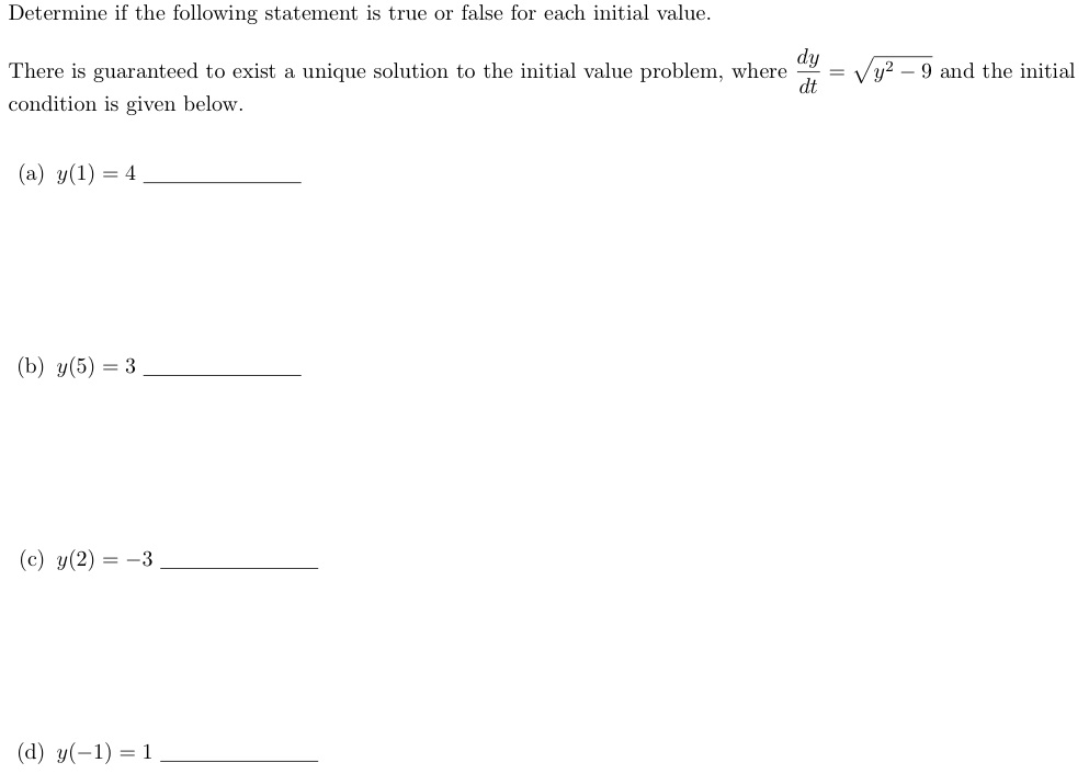 Solved Determine if the following statement is true or false | Chegg.com