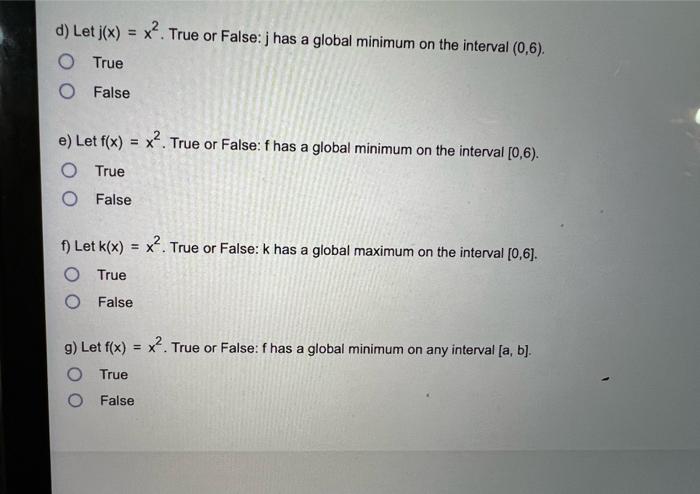 Solved Here is a collection of true-false questions. a) True | Chegg.com