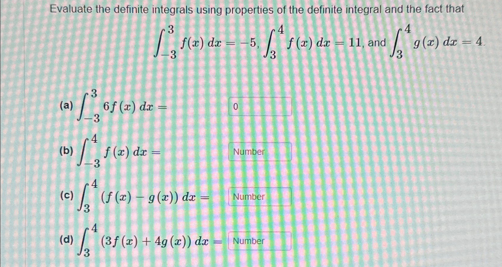 Solved Evaluate the definite integrals using properties of | Chegg.com