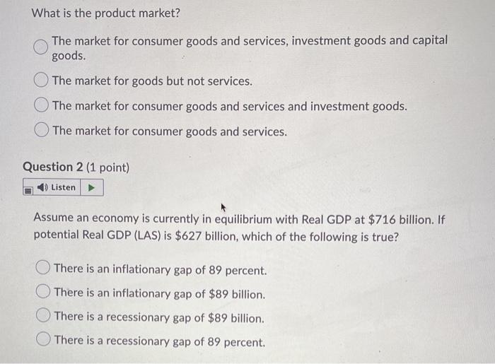 Solved What Is The Product Market? The Market For Consumer | Chegg.com