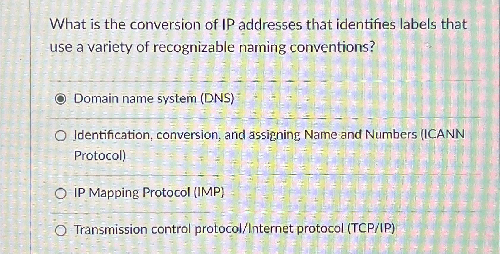 Solved What is the conversion of IP addresses that | Chegg.com