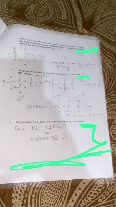 phimnet b. Wirite the rate law fir the above reactiin | Chegg.com