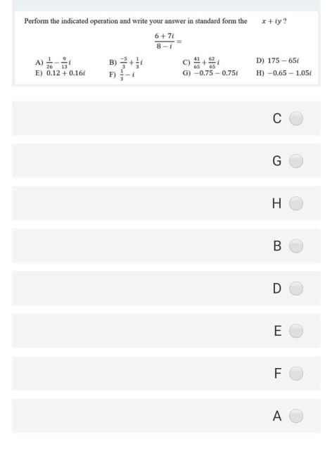 Solved x+iy ? Perform the indicated operation and write your | Chegg.com