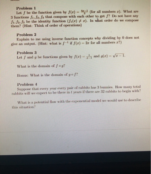 Solved Problem 1 Let be the function given by S(I) = 1 (for | Chegg.com