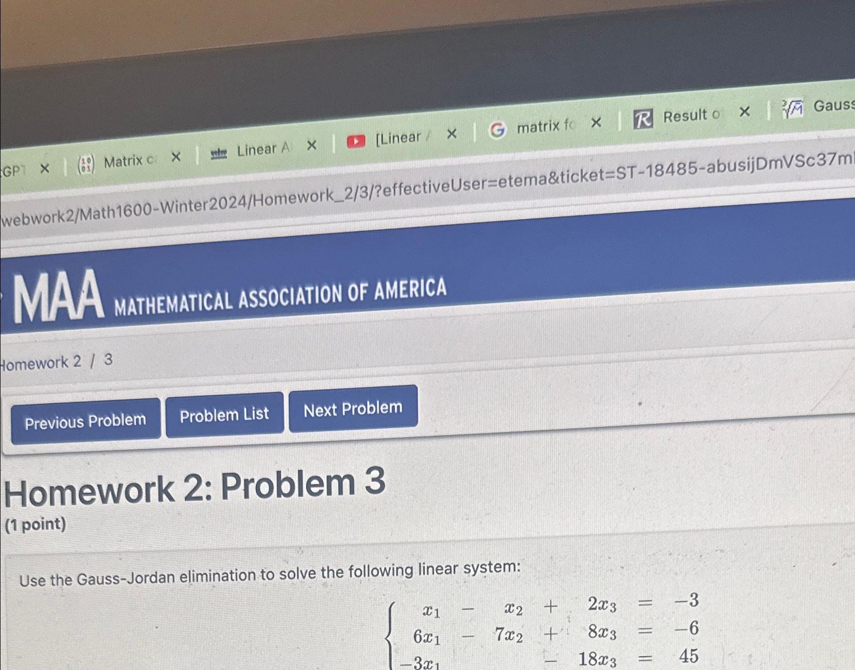 Solved MA mathematical association OF AMERICAHomework | Chegg.com