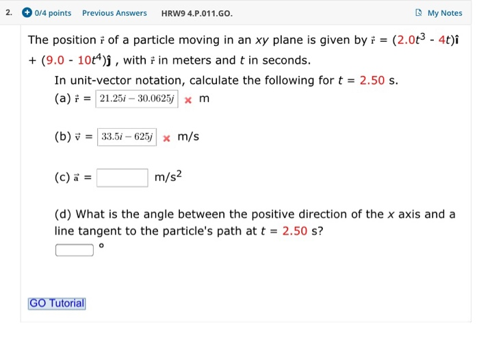Solved 2 0 4 Points Previous Answers Hrw9 4 P 011 Go My Chegg Com