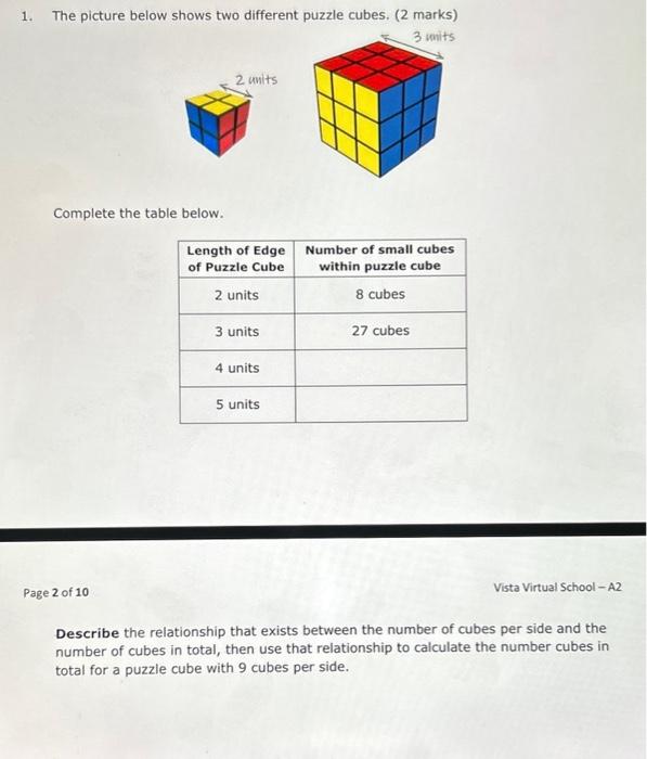 Solved 1. The picture below shows two different puzzle | Chegg.com