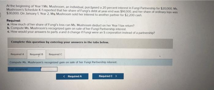 Solved 2009 At the beginning of Year 1 Ms. Mushroom, an | Chegg.com
