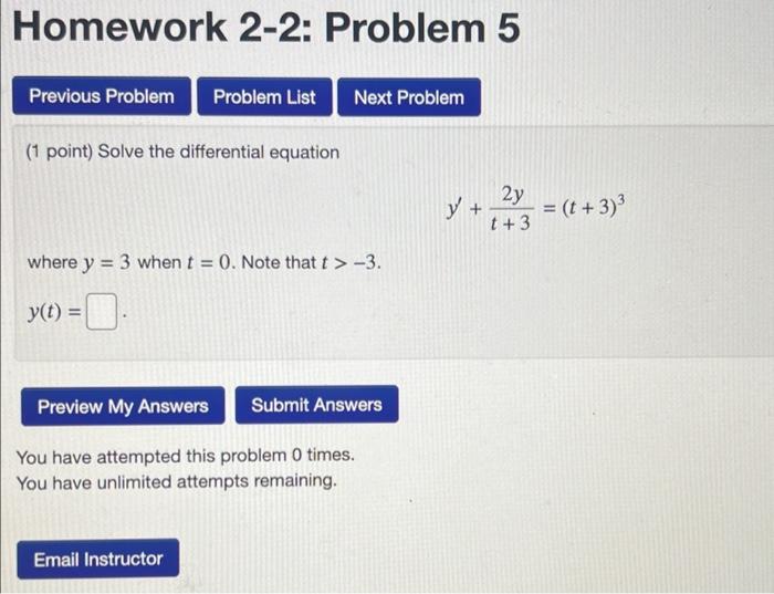 Solved Homework 2-2: Problem 5 Previous Problem Problem List | Chegg.com
